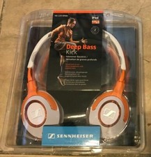 Brand New Sennheiser Deep Bass Kick Stereo HD229 White Orange Headphones