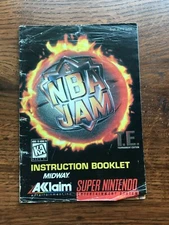 NBA Jam TE Tournament Edition T.E. SNES Super Nintendo Instruction Manual Only