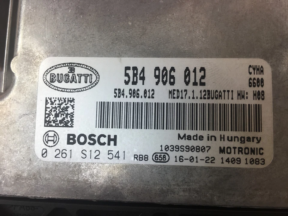 Unidad de control del motor original Bugatti Chiron Bosch ECU 5B4906012 / 0261S12541 Foto 3 de 3