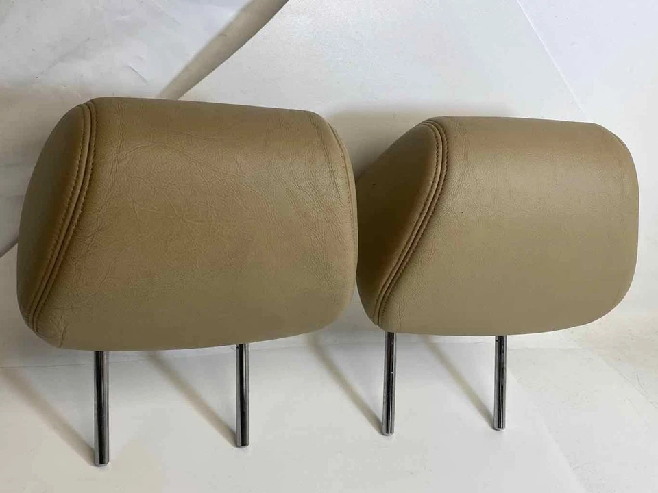 Front Lh & Rh Headrest Tan Leather Set Of 2 OE Fits ACURA TL 2004-2008 - Image 4 of 4
