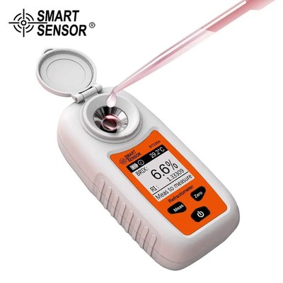 SMARTSENSOR LCD Digital Refraktometer Brix Meter Fruchtsaft Getränk ATC Zucker