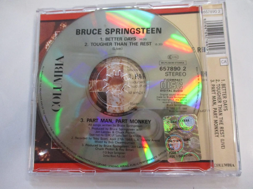 BRUCE SPRINGSTEEN - BETTER DAYS - CD SINGLE EX/EX 1992 - Immagine 2 di 2