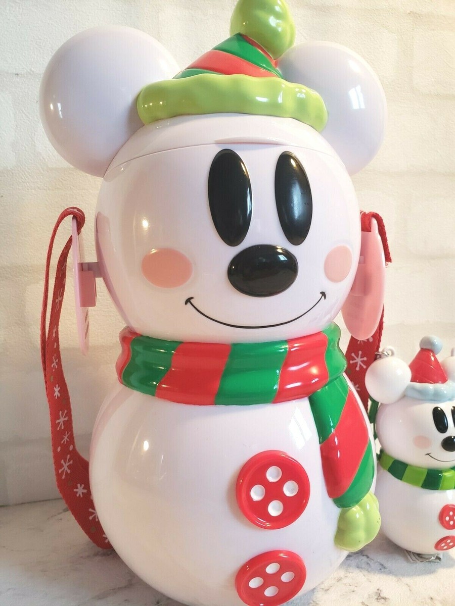 Tokyo Disney Resort Christmas Mickey Mouse Snowman Popcorn Bucket