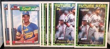 7 MANNY RAMIREZ Topps Rookie 1992 Draft Pick #156 (2) 1994 #216 Future Star (5)