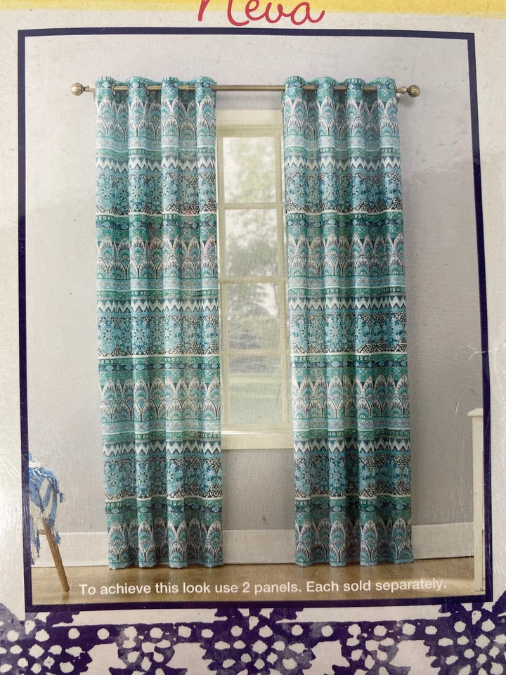 Panel de cortina de ventana superior con ojal Neva 52 x 84 pulgadas nuevo stock antiguo Foto 3 de 3