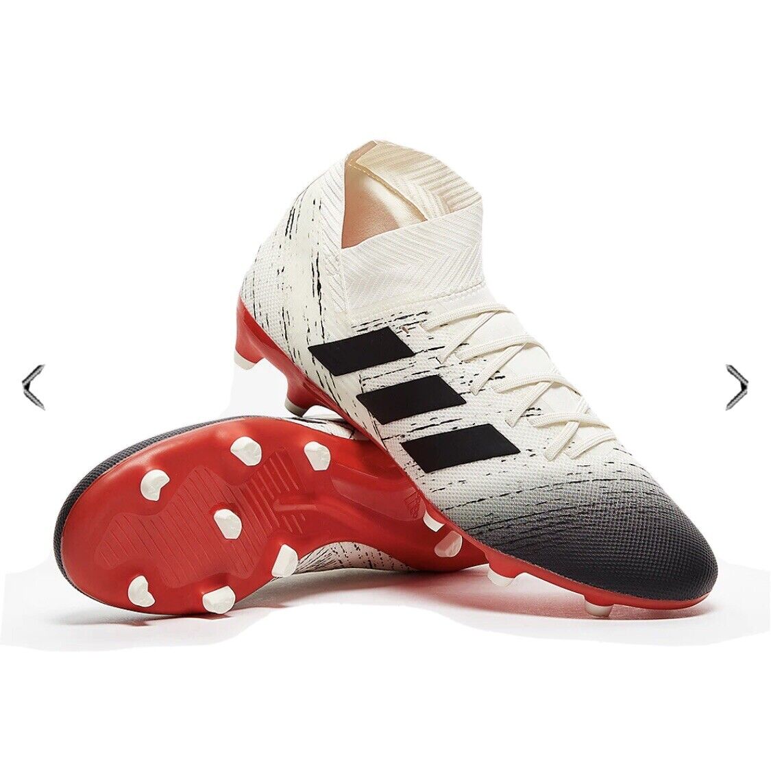Consider Condense Alienation adidas Men&#039;s Nemeziz 18.3 FG Soccer Cleat BB9437 Off White/Black/Red  Size 12 | eBay