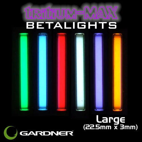 Gardner Tackle Tritium Max Large Betalights Isotopes *22.5mm x 3mm* NEW