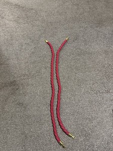 Stanchion Rope 2Pcs 1.5m/5Ft Barrier Rope Twisted Post Champagne Gold Gold Hook