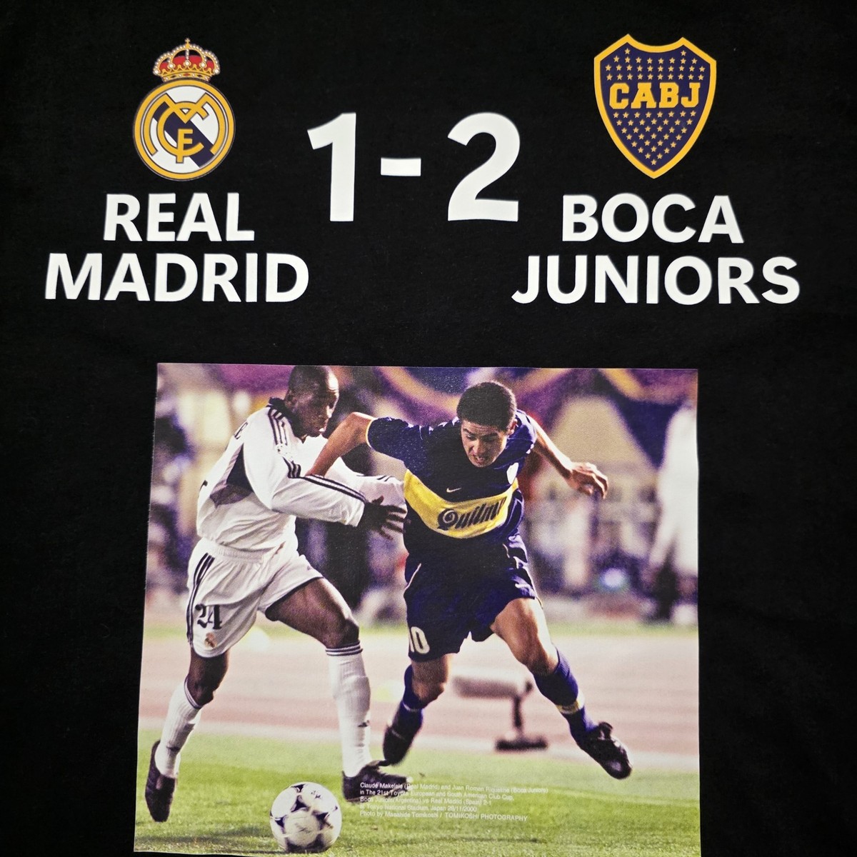 2000 Old Navy Boca Juniors T-Shirt Juan Roman Riquelme Men XL
