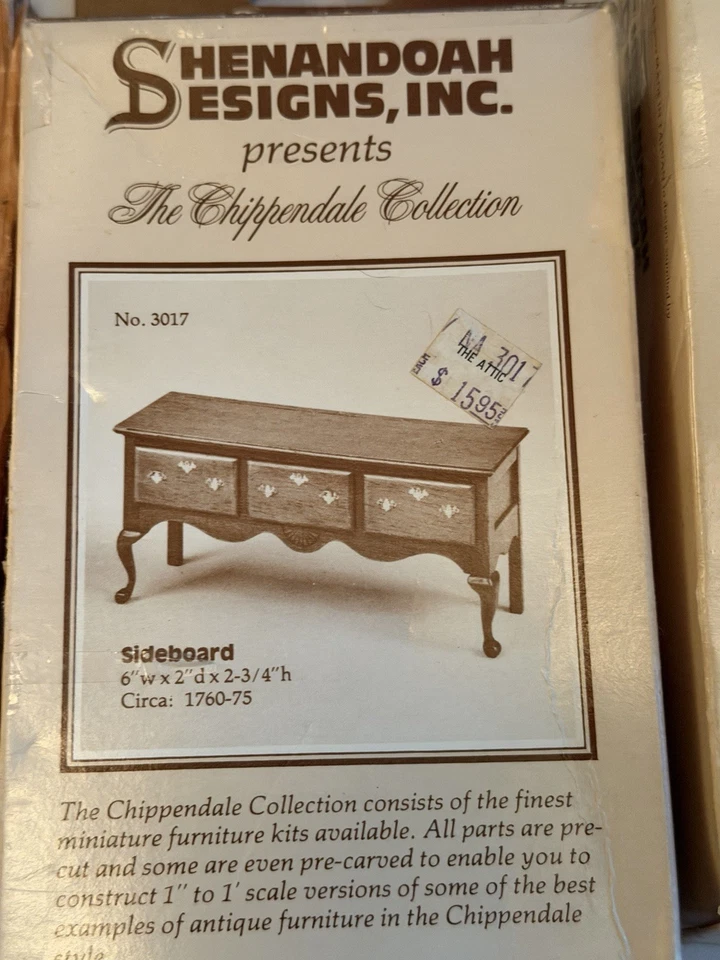 Vintage Doll House Furniture Kits Lot Of 7 Pieces The House Of Miniatures + - Image 2 of 4