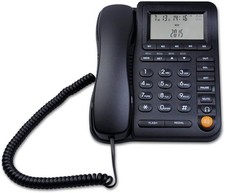 Corded Caller ID Telephone, TelPal Landline Home Phones with Blue Backlight