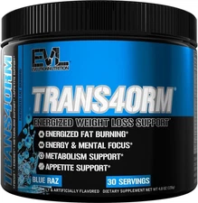 Evlution Thermogenic Fat Burning Support Powder Nutrition Trans4orm Fast Acting 