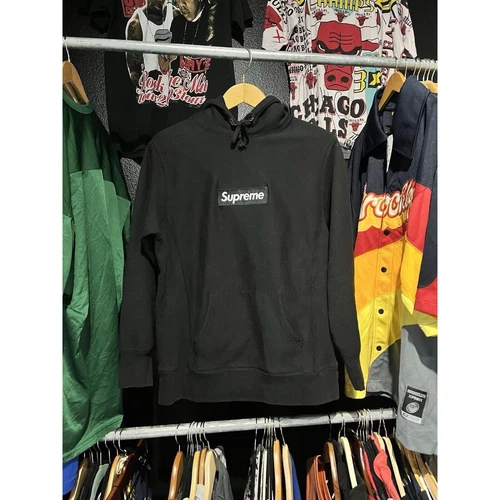 Sweat pull noir sur noir Supreme BOGO Box Logo 2016 taille L