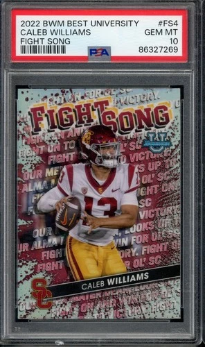 2022 Bowman's Best U Caleb Williams Fight Song Rookie Card RC #FS-4 PSA 10