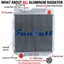 Aluminum 3 Row Radiator For 1960-1966 1964 Ford Mustang Falcon Ranchero Comet V8