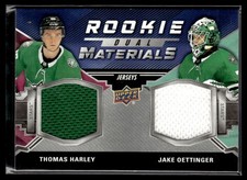 2020-21 Upper Deck Rookie Dual Materials Thomas Harley/Jake Oettinger Dallas