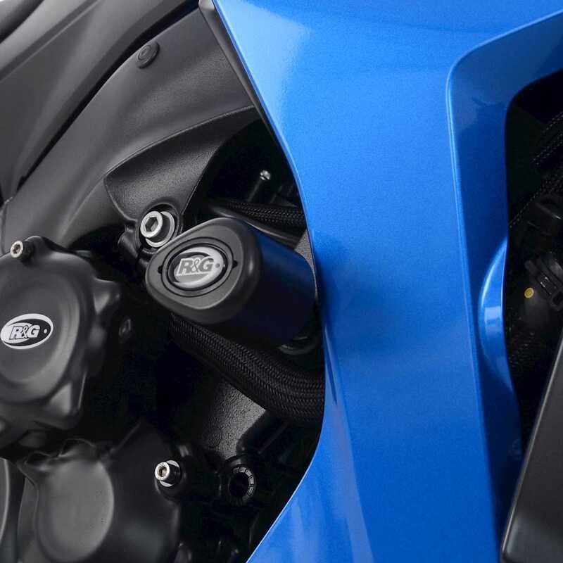 Plaquettes de protection AERO R&G RACING noires pour carénage moto racing