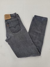Vintage Levi's 505 Orange Tab Made in USA Black Jeans Mens 30x32