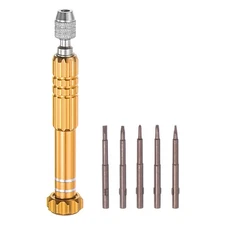5-in-1 Multifunctional Precision Screwdriver Set for Electronics Repair Golden