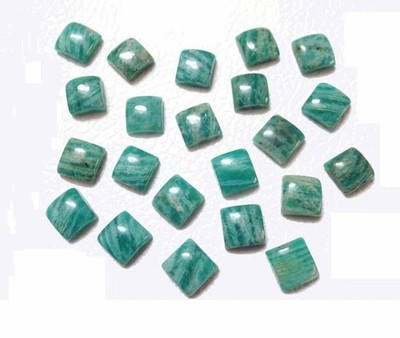 6mm Amazonite Natural Square Cabochon Loose Gemstone
