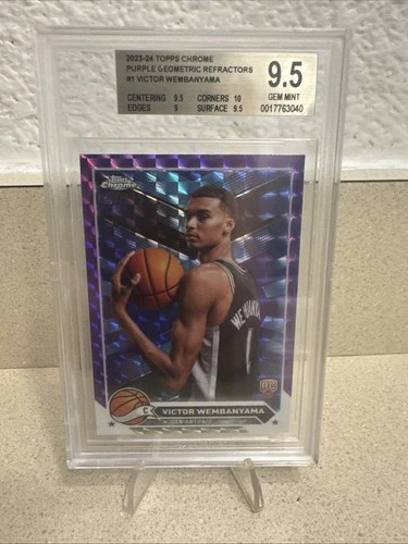 2023 Topps Chrome - Victor Wembanyama Purple Geo Refractor /119 (RC) BGS 9.5