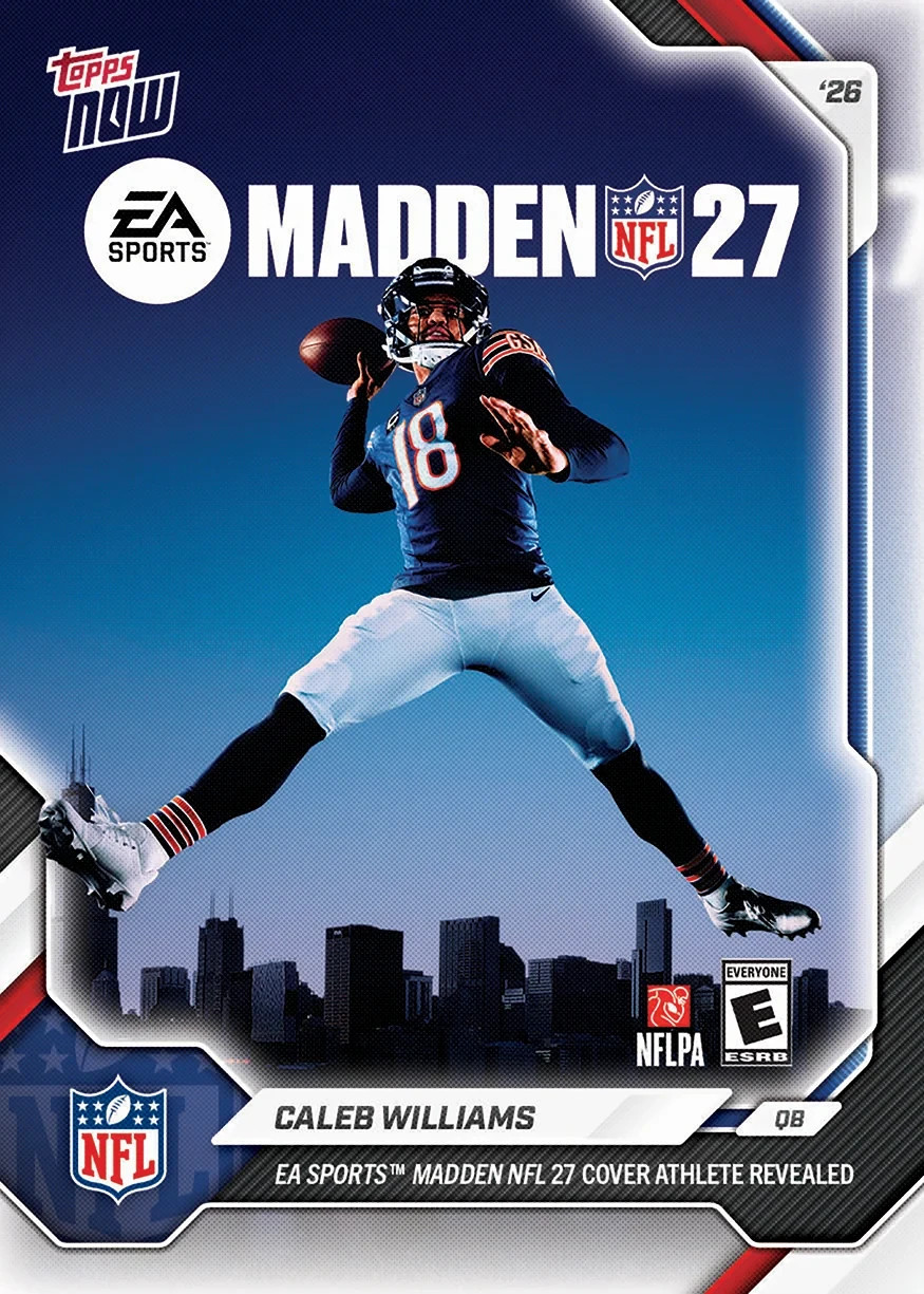 🏈 Caleb Williams 🏈 2027 MADDEN NFL Cover Athlete Topps NOW #MADO Chicago Bears