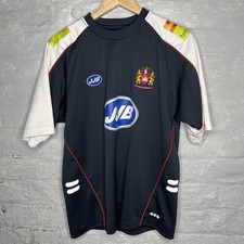 Vintage JJB Wigan Warriors Men's Navy Blue/White Rugby Shirt Jersey Top Medium