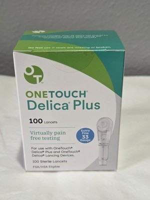 OneTouch Delica Plus 100 Lancets 33G  (Exp: 2028