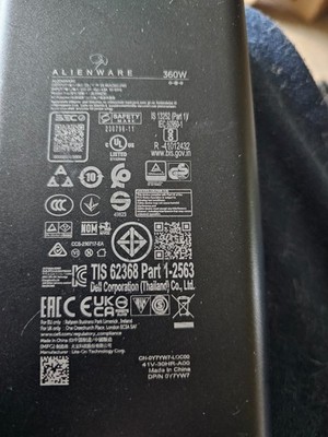Original Alienware X15 X17 R2 R1, M15 M17 R7 R6 R5 R4 R3 R2 R1 360W Ladegerät