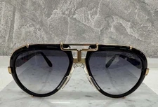 Sunglasses Cazal Legends 642/3 001 62 17 140 Black Gold Grey Gradient Lens 100%