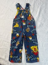 Vintage 70's Hee Haw Liberty TV Show Bib Overalls Kids Blue Denim Animals Farm 3