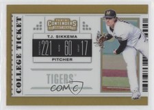 2019 Panini Elite Extra Edition College Ticket Holo TJ Sikkema #CT-TS tk5