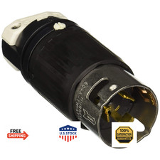 Hubbell CS8365C Locking Plug LKG, 3P 4W 50A 250V AC, Industrial Grade