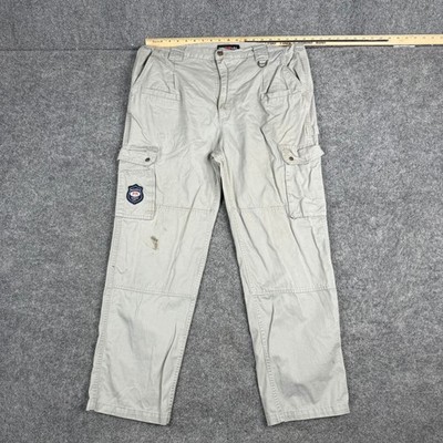 Bocomal Cargo Pants Mens Size 38x32 Tan Flame Resistant FR NFPA 2112 Workwear