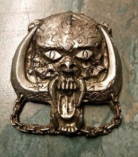 Vintage 1970s - Motorhead - Poker P.49 - Pewter Badge.