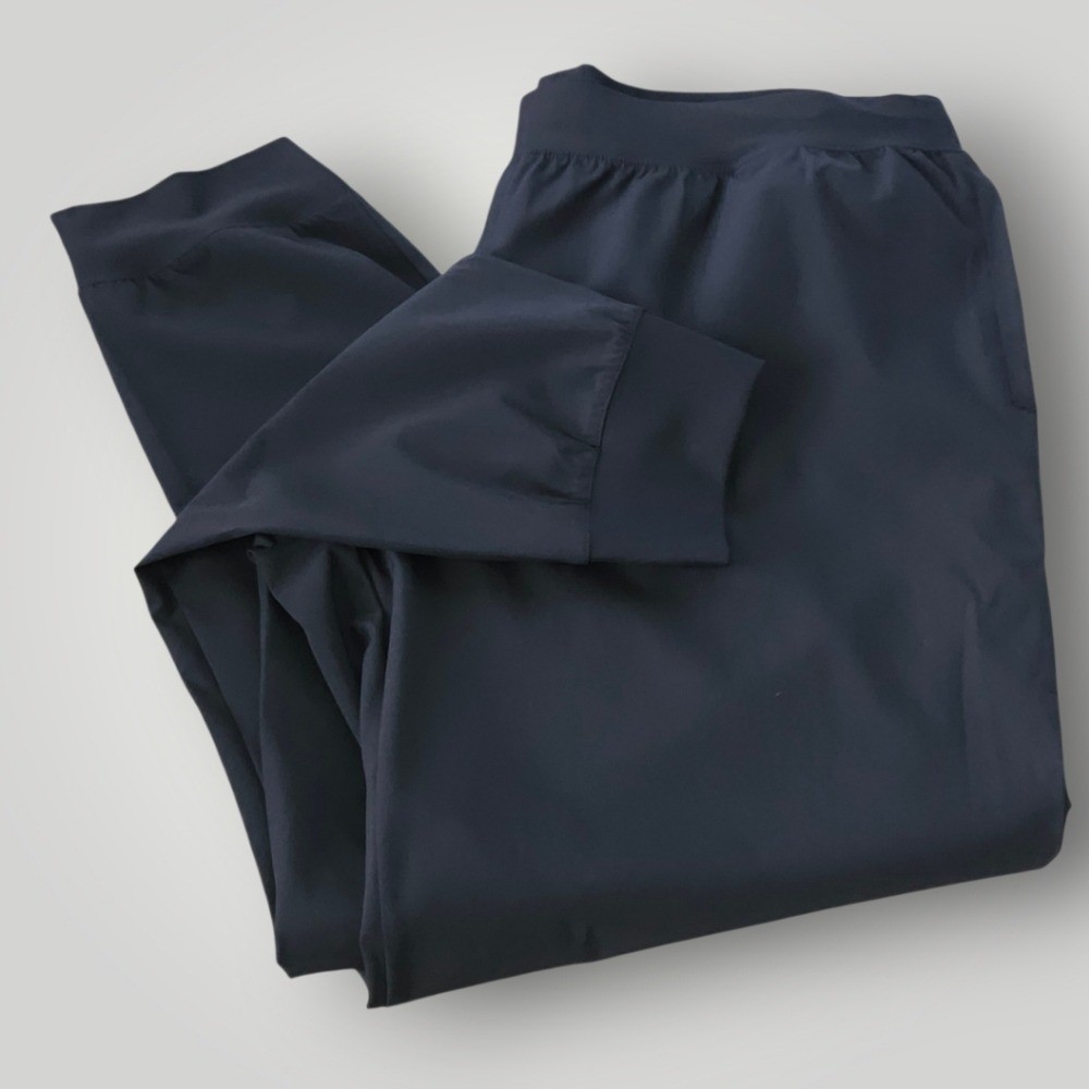 Under Armour High Rise Tapered Jogger Pants XL Navy Athleisure Gym Pilates Loos thumbnail 4