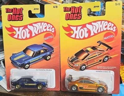 Hot Wheels The Hot Ones Honda Civic/Toyota Celica 2025 - Lot of 2
