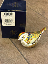 Royal Crown Derby Firecrest Collectors Guild Paperweight Gold Stopper Boxed