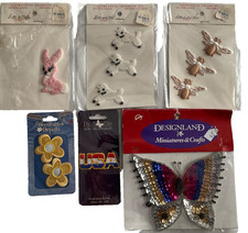 Mix Lot Vintage Patch Applique Sequin Butterfly Iron On USA Embroidery Lamb Bug