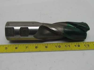 2'' Right Hand 3 Flute HSS 4'' Cut End Mill 2'' Straight Shank Sharpened 8-1/4'' OAL