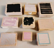 Mixed Background Rubber Stamp Lot Card Making Scrapbook Junk Journal Craft Media