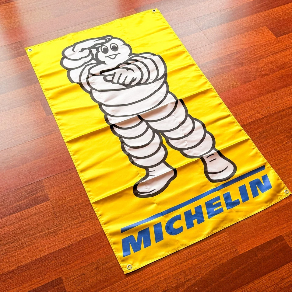 Классический желтый флаг Michelin Bibendum — 70 × 120 см (27,5 дюйма × 47,2 дюйма) - Изображение 4 из 4