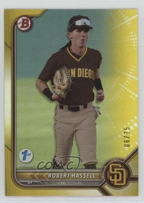 2022 Bowman 1st Edition Yellow Foil 6/75 Robert Hassell III #BPPF-133 9hx