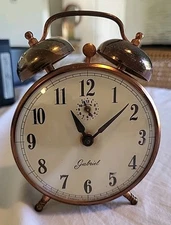 Gabriel Robertshaw Lux Vintage Brass Copper Twin Bell Alarm Clock Lebanon Tenn