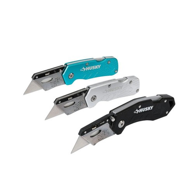 #ad Husky Husky 3pk Lock Back Utility Knife Set $19.99