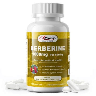 Berberine HCl with Ceylon Cinnamon Capsules (120 Count) For Blood Sugar Immune