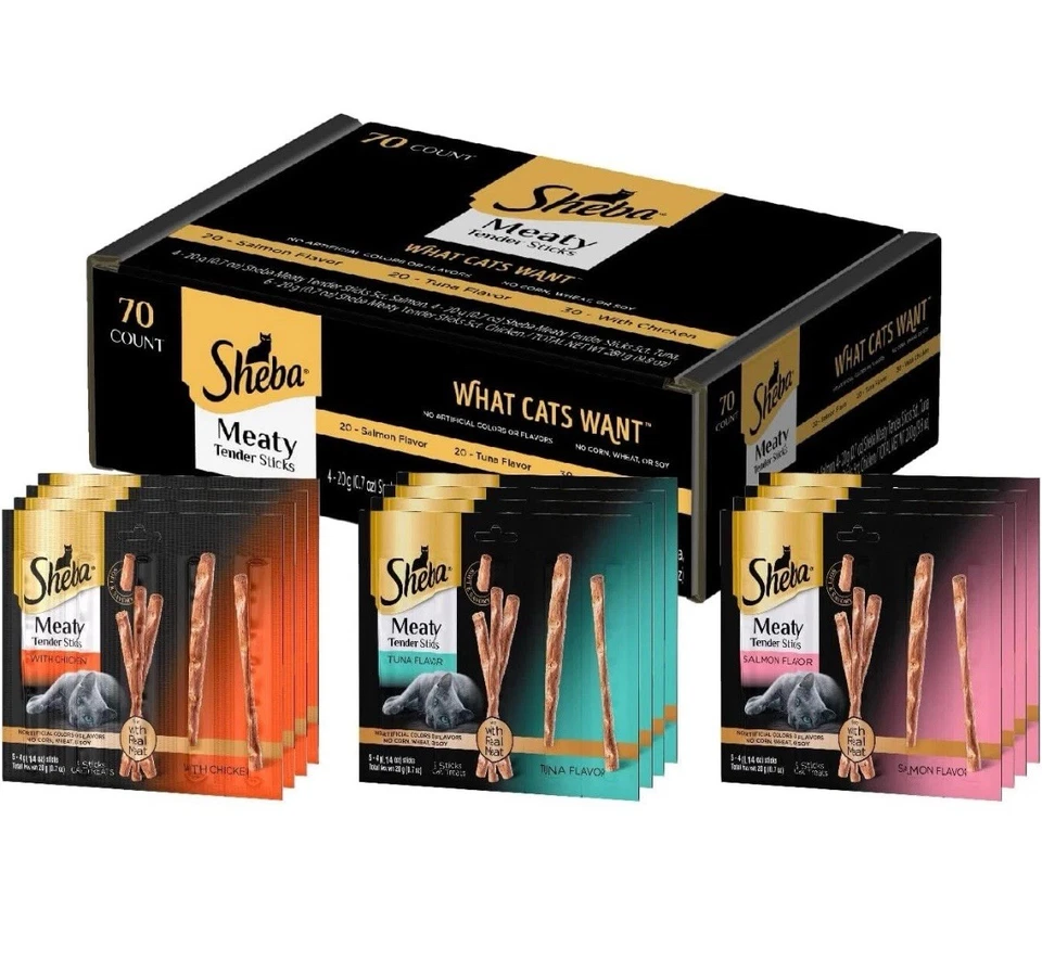 Sheba Treats Cat Meaty Sticks Variety Pack, 70 Count - Image 4 of 4