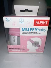Alpine Hearing Protection Muffy Baby Protective Headphones Ear Covers Pink White