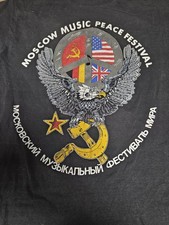 Vintage Moscow Music Festival Shirt 1989 Ozzy, Motley Crue, Scorpions, Skid Row