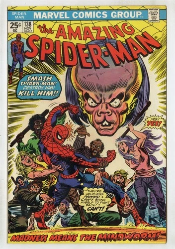 Amazing Spider-Man #138 FN/VF 7.0 ow/white pages  vs. The Mindworm  Marvel  1974
